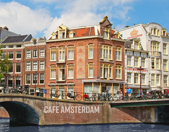 Cafe Amsterdam Branded Amsterdam Canal Scene