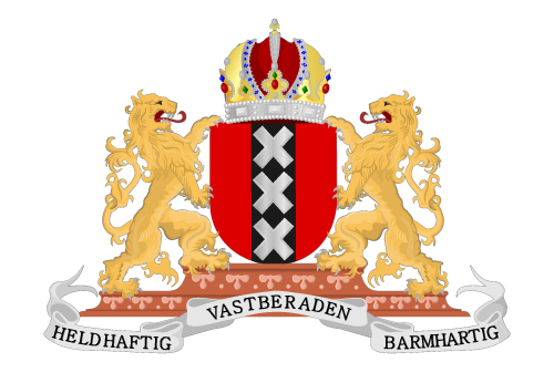 Amsterdam's Coat of Arms can be seen across the city